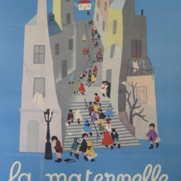 Peynet La Maternelle Original Vintage Poster