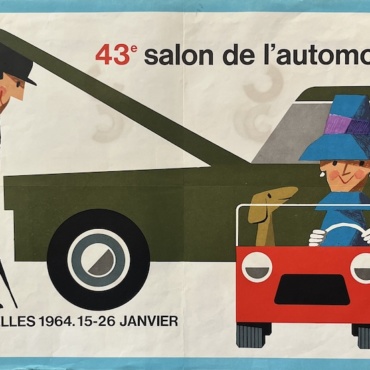 43 Salon de l'automobile Original Vintage Poster