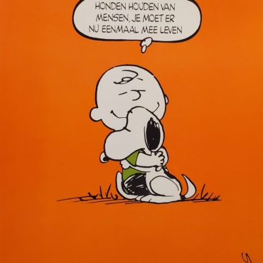 Dutch Charlie Brown Snoopy Original Vintage Poster