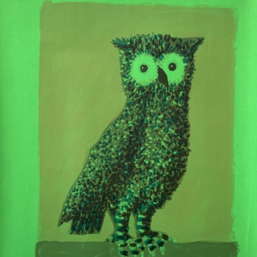 Villemot Owl *signed (Green)