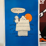 Pourquoi faut-il se lever tot le matin SNOOPY Original Vintage Poster