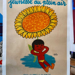 Jeunesse au plein Flower Original Vintage Poster